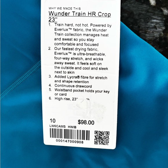 Lululemon wunder train high-rise crop leggings Size 10 - Picture 2 of 4